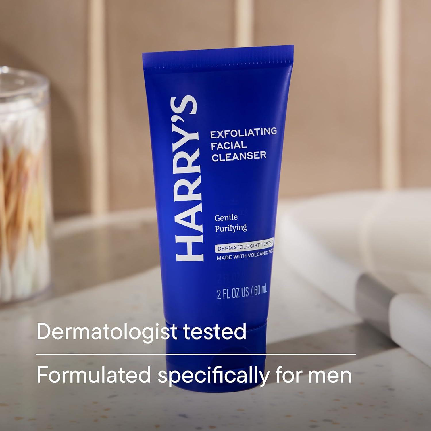 imageHarrys Exfoliating Face Wash for Men Gentle Facial Skin Care Products with Volcanic Rock Exfoliant Dermatologist Tested 51 Fl Oz 3 Pack2 Fl Oz Pack of 3
