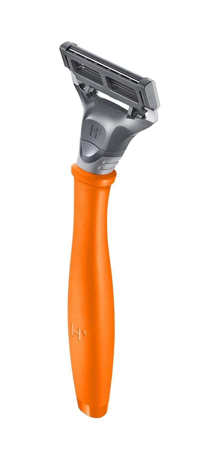 imageHarrys Original Shaving Kit for Men Razor Handle 15 Razor Blade Refills and Travel Blade Cover German Engineered Orange