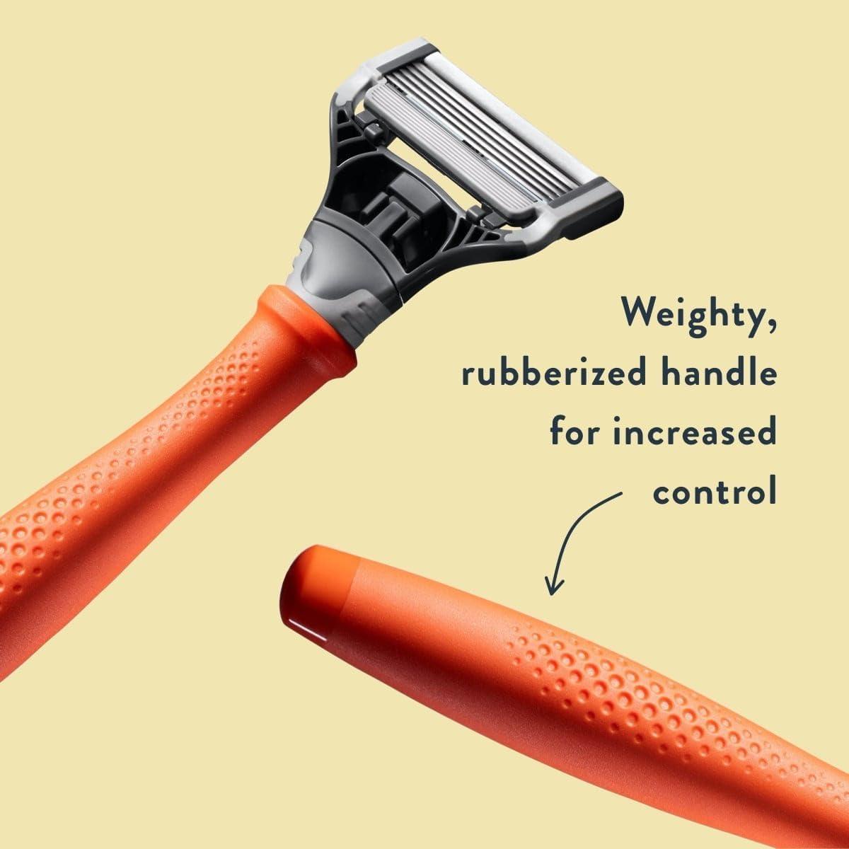 imageHarrys Razors for Men Winston Chrome Razor Handle 1 Handle and 1 Razor Blade Refill GermanEngineered Blades with Lubricating Strip and Precision Trimmer1 Handle 1 Blade