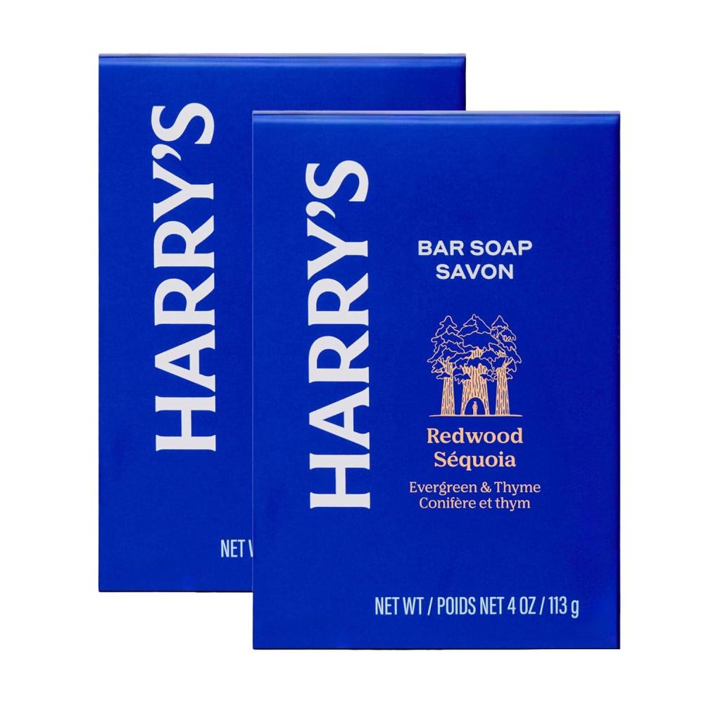 imageHarrys Bar Soap for Men  Wildlands Scent  2 Pack 4 oz  Mens Body Soap  Made with PlantBased Cleansers  No Parabens Sulfates or DyesRedwood