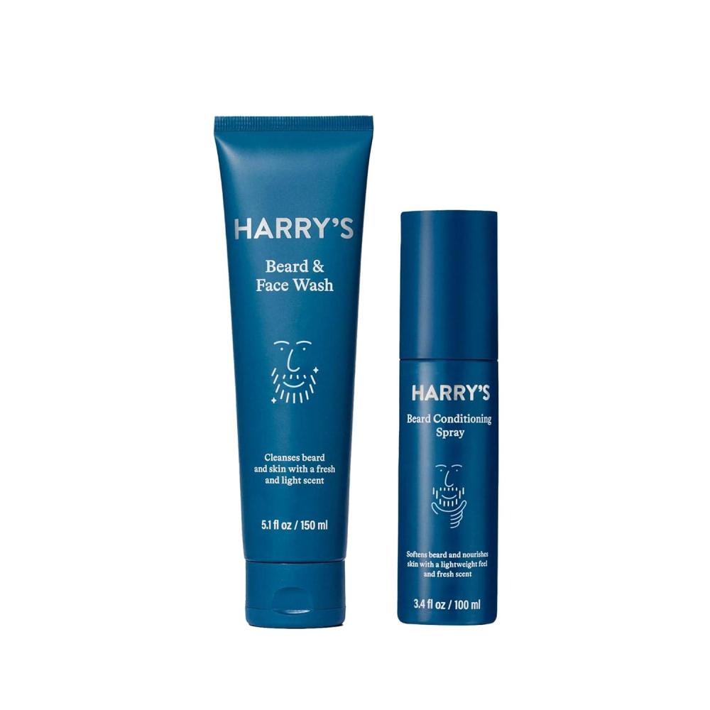 imageHarrys Beard Conditioning Spray made with Grapeseed and Jojoba Oil and Shea Butter Softens Beard and Nourishes Skin 34 FL OZWash and Spray Bundle