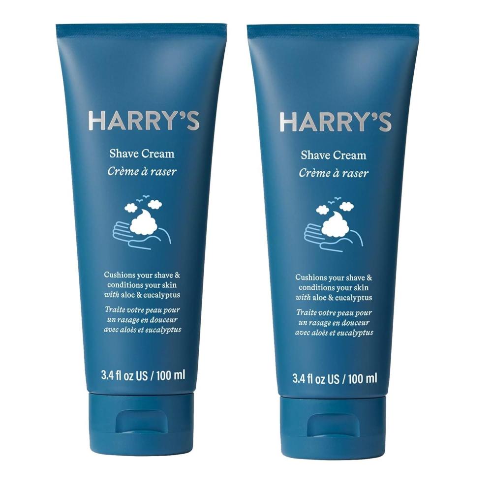 imageHarrys Shaving Cream for Men with Aloe and Eucalyptus  2 Pack 6 oz  Conditions Skin and Softens Facial Hair for Shaving  Safe for Sensitive Skin34 Ounce Pack of 2