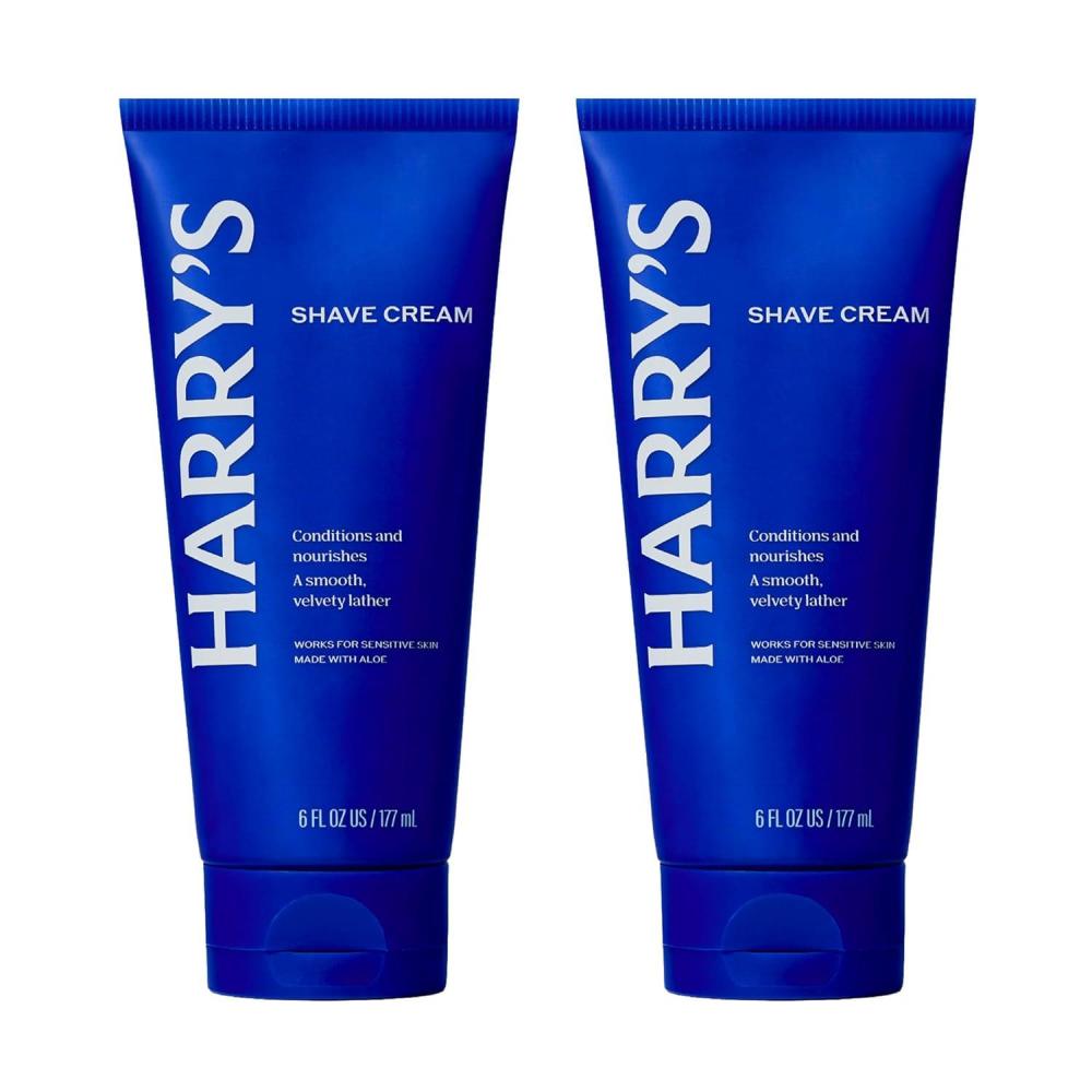 imageHarrys Shaving Cream for Men with Aloe and Eucalyptus  2 Pack 6 oz  Conditions Skin and Softens Facial Hair for Shaving  Safe for Sensitive Skin6 Ounce Pack of 2