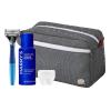 imageHarrys Travel Shaving Kit for Men  Toiletry Bag Razor Foaming Shave Gel and Blade Cover Travel Size ToiletriesGrey