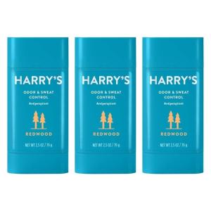 Harry’s Antiperspirant Deodorant, Sweat & Odor Control Antiperspirant for Men, Redwood, 2.5 oz Pack of 3(Sweat Control – Discontinued)
