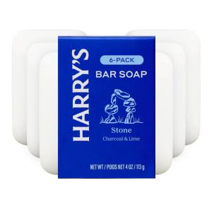 Harry’s Bar Soap for Men – Stone Scent, 4 oz Body Soap Bars, 6 Pack(4 Ounce (Pack of 6))