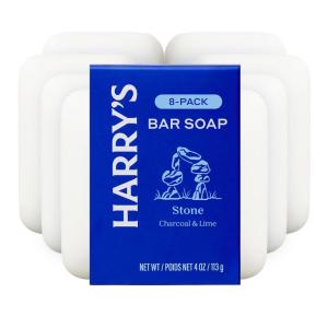 Harry’s Bar Soap for Men – Stone Scent, 4 oz Body Soap Bars, 6 Pack(4 Ounce (Pack of 8))