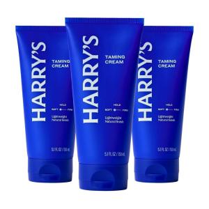 Harry’s Hair Taming Cream, Lightweight Hair Styling Cream with Natural Finish, 5.1 Fl Oz, 3 Pack(5.1 Fl Oz (Pack of 3))