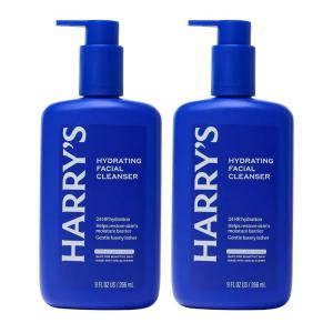 Harry’s Hydrating Facial Cleanser for Men, Gentle Face Wash with 10% Glycerin, Dermatologist Tested, 9 Fl Oz, 2 Pack