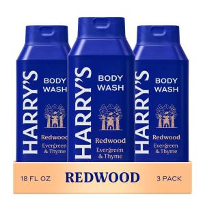 Harry’s Men’s Body Wash – Solstice – (3 Pack) 18 fl oz – Shower Gel for Men – No Parabens, Sulfates, or Dyes(Redwood)