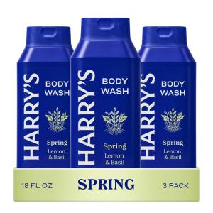 Harry’s Men’s Body Wash – Solstice – (3 Pack) 18 fl oz – Shower Gel for Men – No Parabens, Sulfates, or Dyes(Spring)