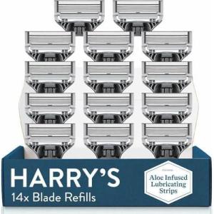 Harry’s Original Razor Blades for Men – 10 Count – Premium Razor Blade Refill Cartridges – German Engineered(14 Count (Pack of 10))