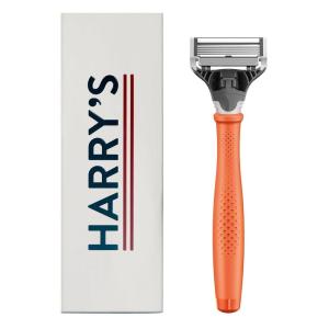 Harry’s Razors for Men – Winston Chrome Razor Handle, 1 Handle and 1 Razor Blade Refill (German-Engineered Blades with Lubricating Strip and Precision Trimmer)(1 Handle + 1 Blade)