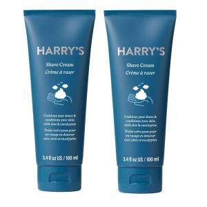 Harry’s Shaving Cream for Men with Aloe and Eucalyptus – (2 Pack) 6 oz – Conditions Skin and Softens Facial Hair for Shaving – Safe for Sensitive Skin(3.4 Ounce (Pack of 2))