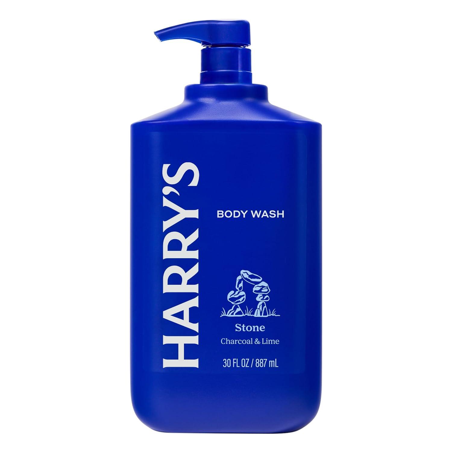 imageHarrys Mens Body Wash with Pump Stone 2 Pack 30 fl oz Shower Gel for Men No Parabens Sulfates or Dyes