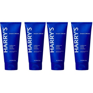 Harry’s Shaving Cream for Men with Aloe and Eucalyptus – (4 Pack) 2 oz – Conditions Skin and Softens Facial Hair – TSA Approved Travel Essentials – Safe for Sensitive Skin(6 Ounce (Pack of 4))