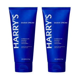 Harry’s Shaving Cream for Men with Aloe and Eucalyptus – (4 Pack) 2 oz – Conditions Skin and Softens Facial Hair – TSA Approved Travel Essentials – Safe for Sensitive Skin(6 Ounce (Pack of 2))